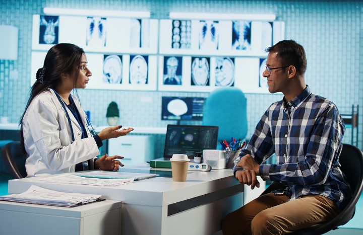 Patient in consultation session